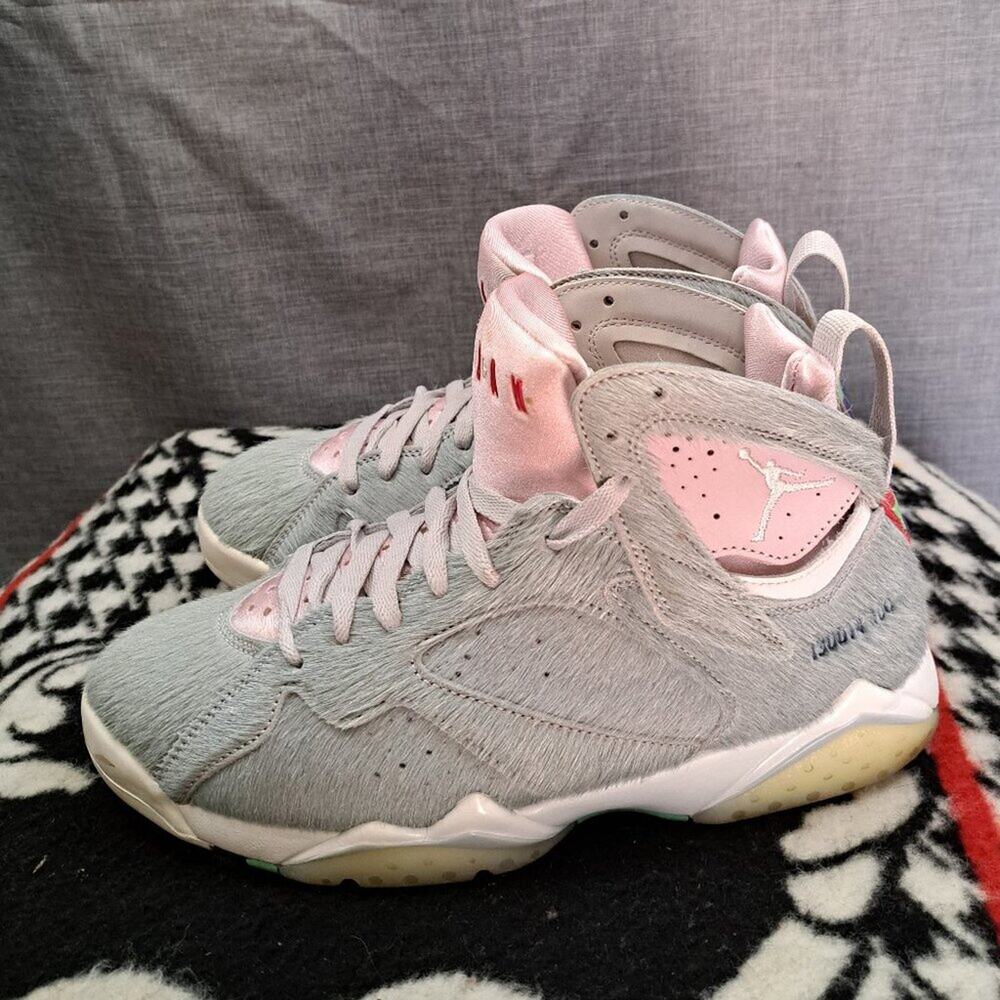 %Size 8 Men Nike Air Jordan 7 Retro SE Hare 2.0 grey pink AJ 3